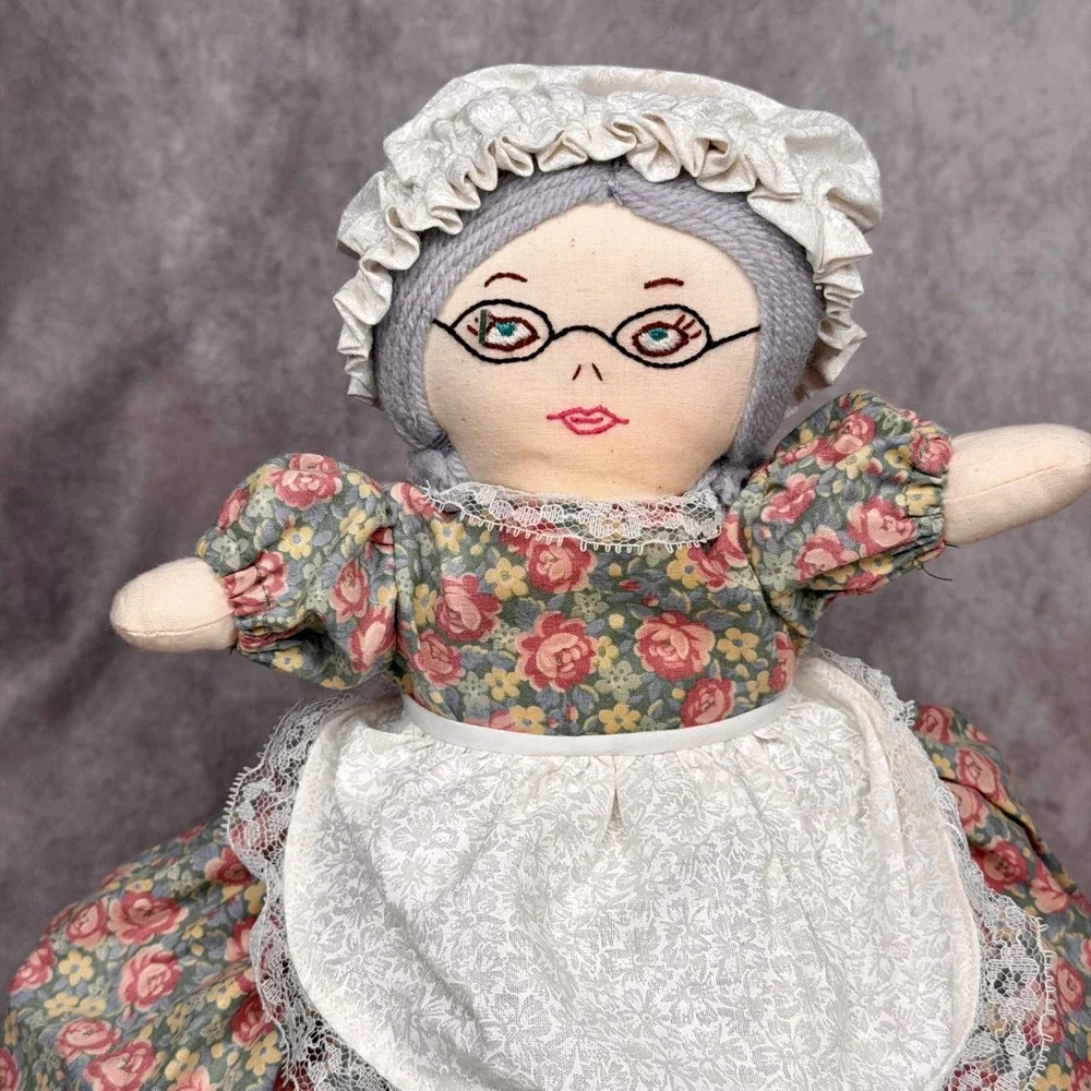 Vintage Topsy Turvy Reversible Doll Red Riding Hood Grandmother Wolf Handmade